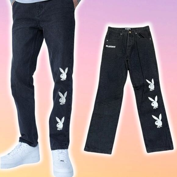 PLAYBOY Button Fly Carpenter Style Straight Leg Jean Sz Small - Picture 1 of 8